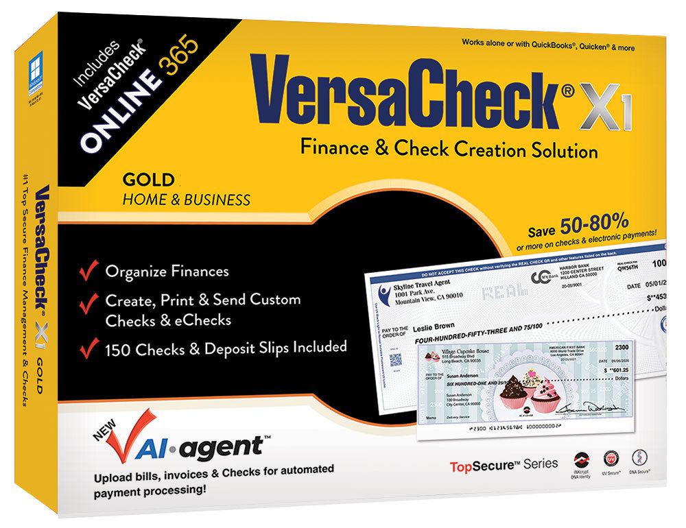 VersaCheck X1 Gold 2026 Retail + VersaCheck ONLINE Gold 1yr Sub Bundle