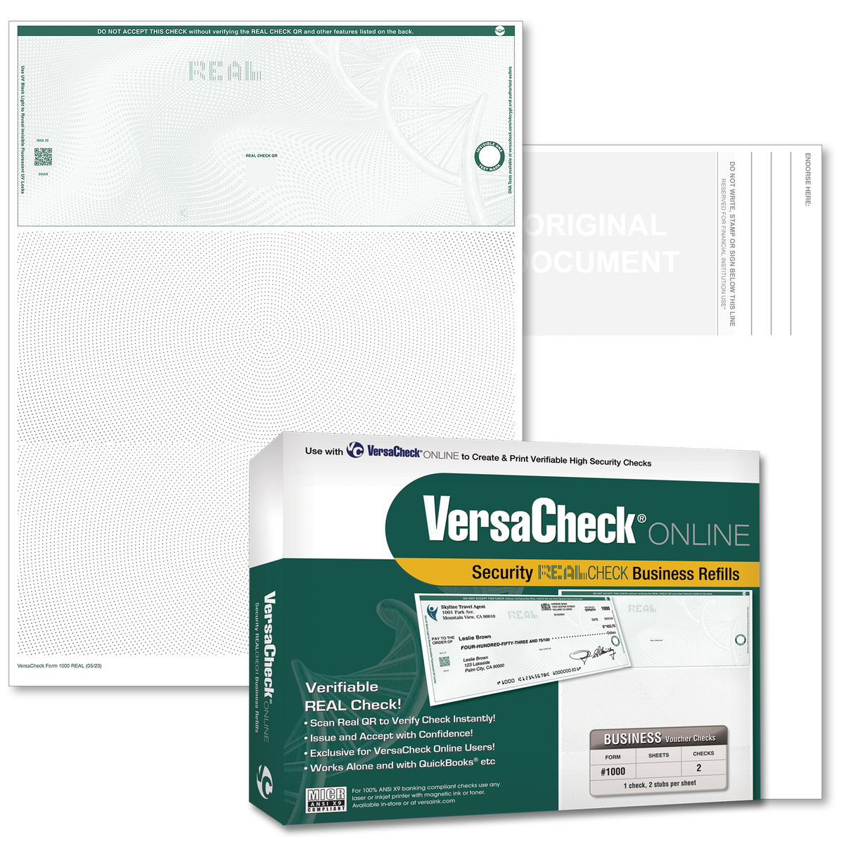 Form 1000 REAL Business Voucher Checks - 500 Sheets – VersaCheck