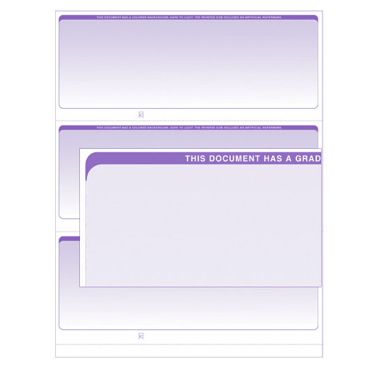 Stealth iX Paper - Form 3000 - Business Check - Purple Graduated - 500 ...