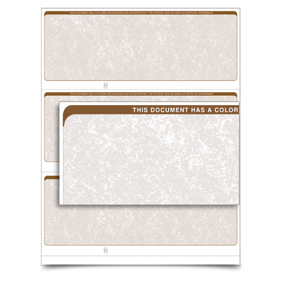 VersaCheck - Form 3000 - Classic - Tan - 500 Sheets