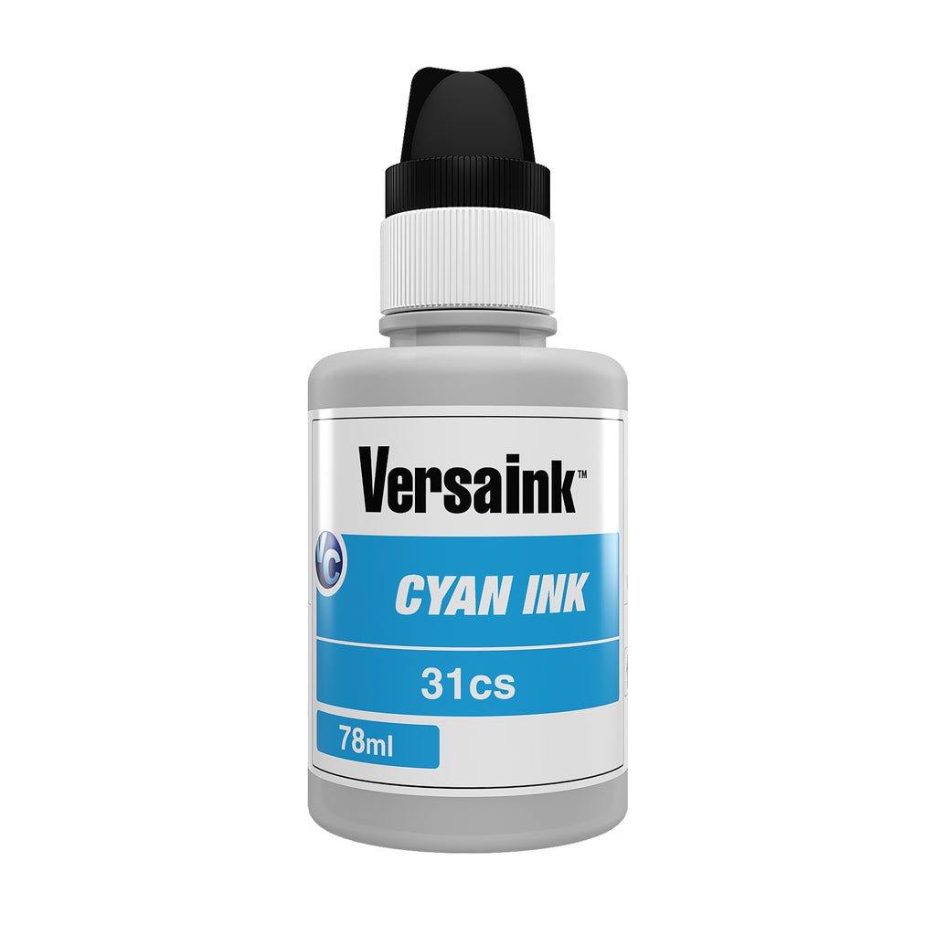 Versaink-nano Cyan Ink - 78ml Bottle - Replacement for HP 31 Cyan