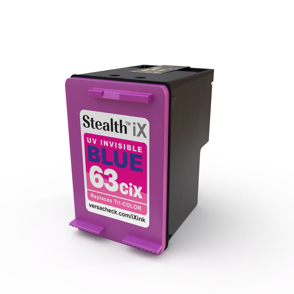 Stealth Inkjet HP 63 CiX Invisible Blue Ink Cartridge - Replaces