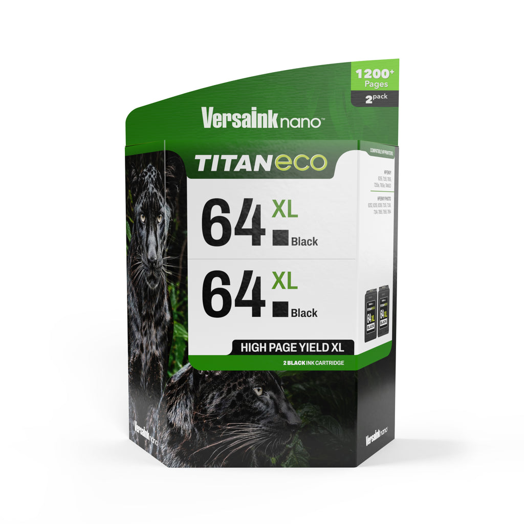 VersaInk-nano 64 XL Titan ECO Black Ink Cartridge 2 PACK