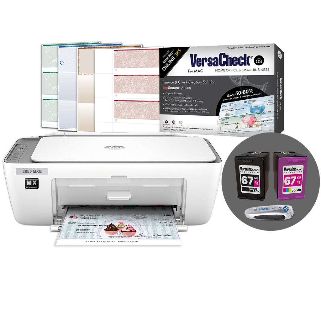 VersaCheck 2855 MXE MICR All-in-One Color Check Printer and VersaCheck MAC Check Printing Software Bundle