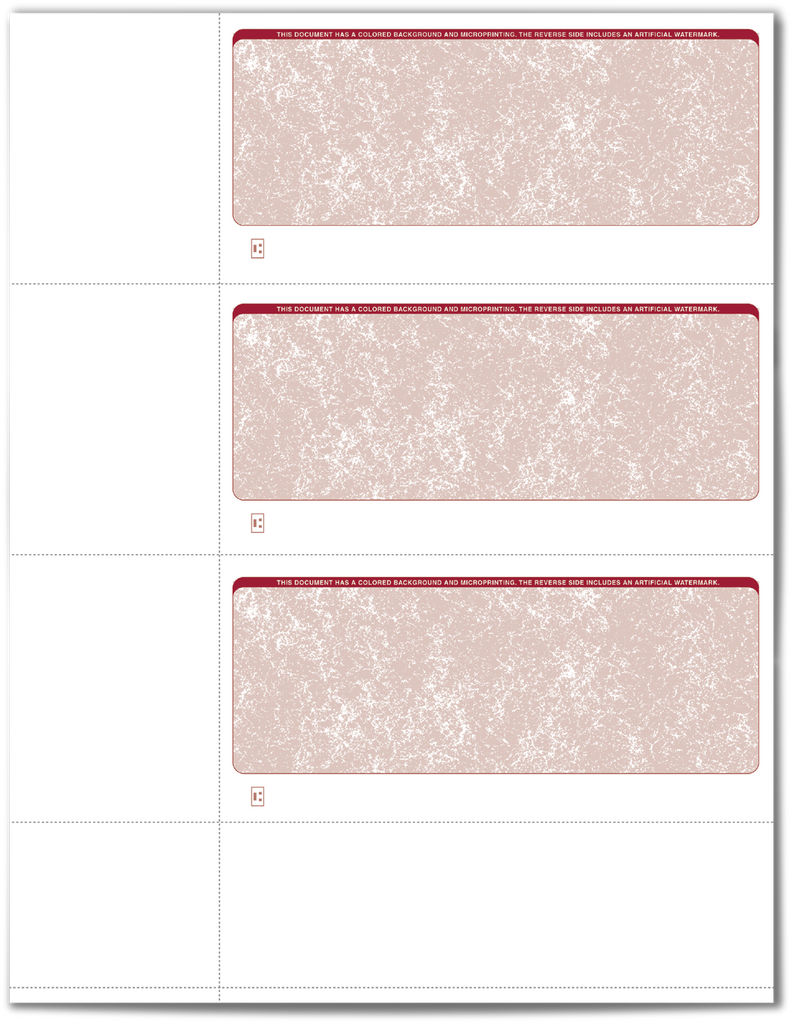 VersaCheck - Form 3001 - Personal Check - Classic - Burgundy - 250 Sheets