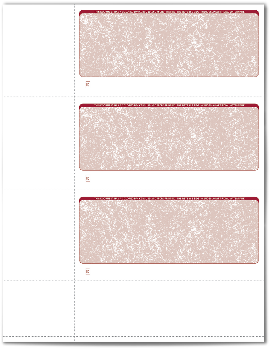 VersaCheck - Form 3001 - Classic - Burgundy - 250 Sheets
