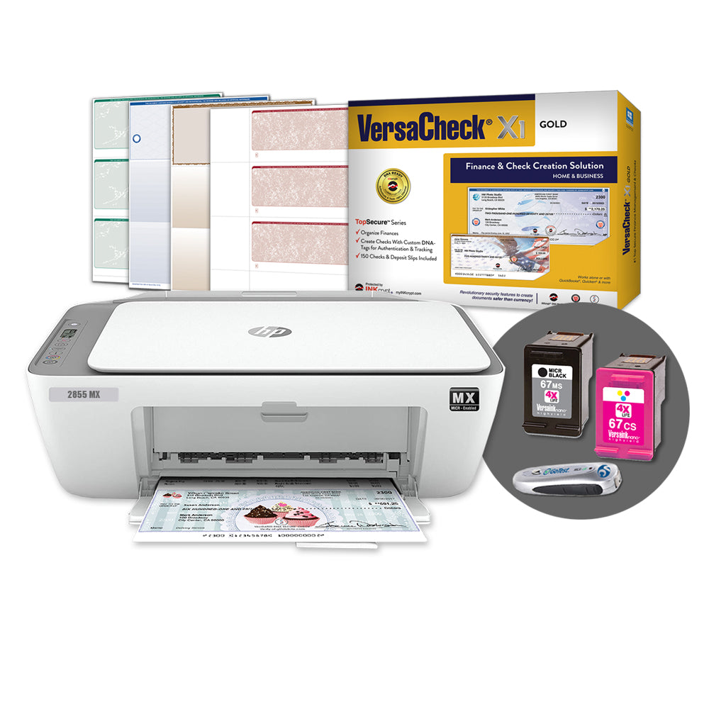 VersaCheck® 2855 MXE Color Check Printer and VersaCheck X1 Gold Finance and Check Creation Bundle