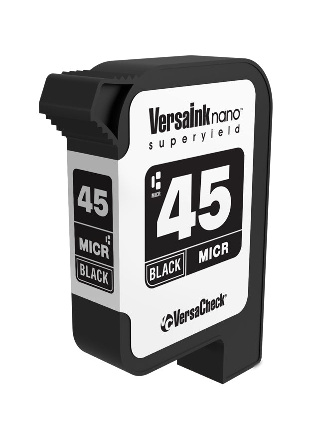 VersaInk HP 45 / TIJ 2.5 MICR Black Ink Cartridge for Check Printing