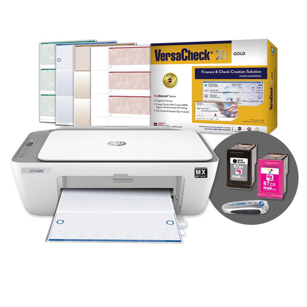 VersaCheck® 2755MXE Color Check Printer and VersaCheck X1 Gold Finance and Check Creation Bundle