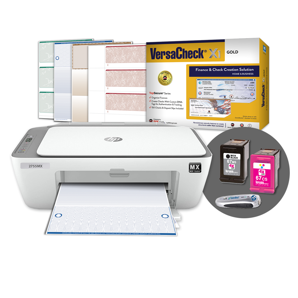 VersaCheck 2755MX MICR Check Printer and VersaCheck Gold Bundle (CANAD