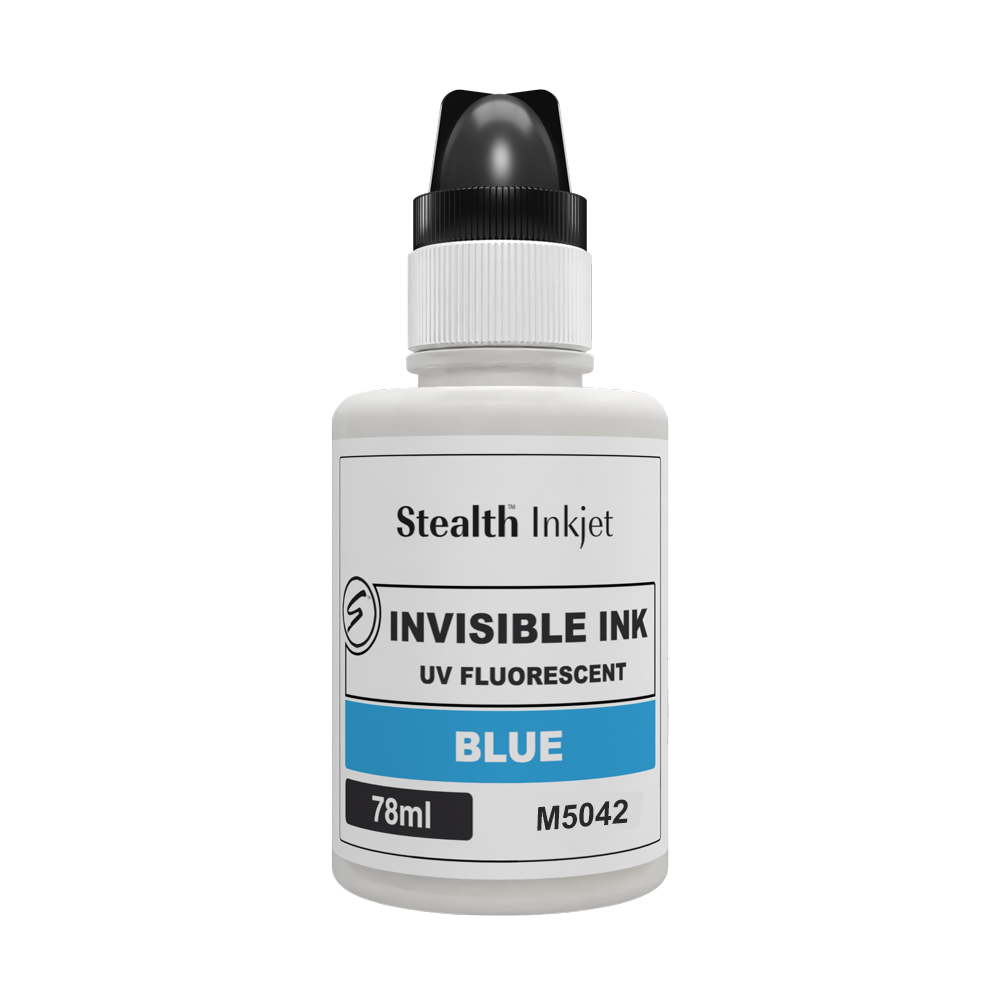 Stealth Inkjet I5042 iX Invisible Blue Ink 78ml Bottle - Compatible with Epson ET-5150, 5170, 5180, 5800, More…