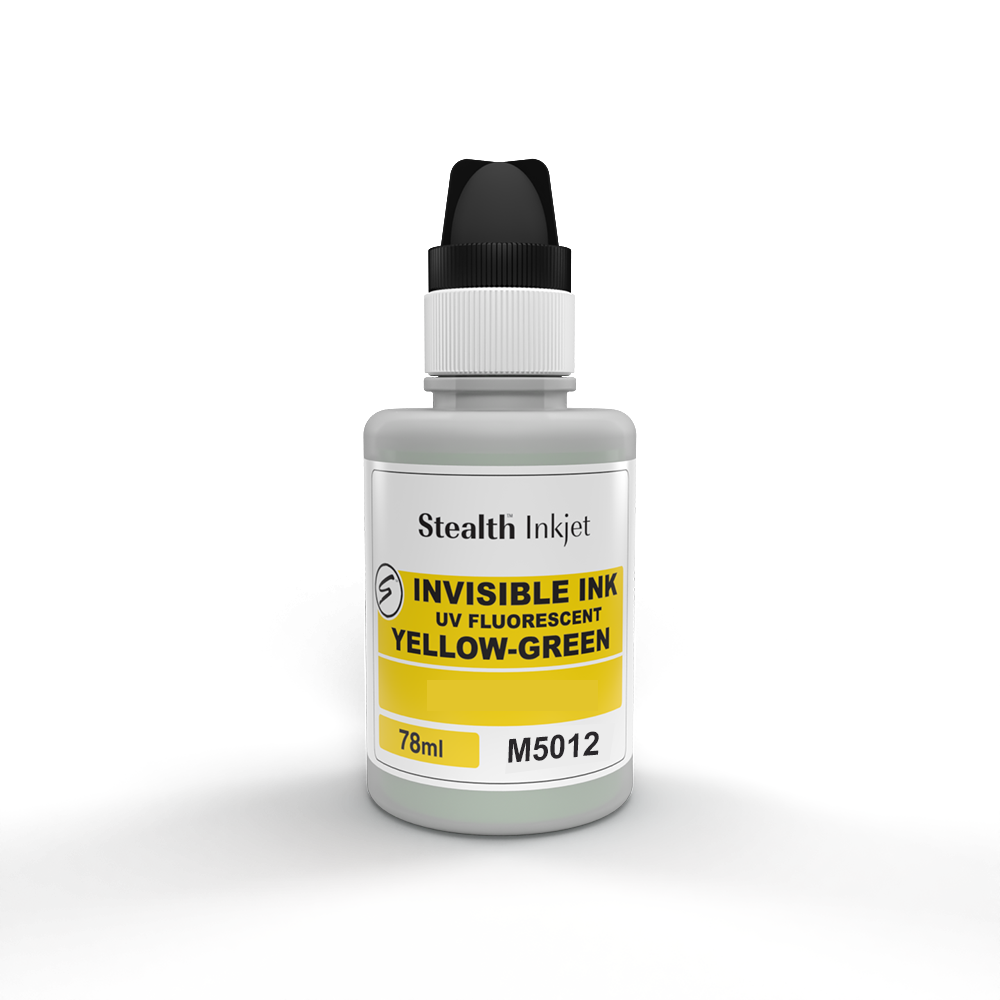 Stealth Inkjet I5012 iX Invisible Yellow-Green Ink 78ml Bottle - Compatible with Epson ET-7700, ET-7750