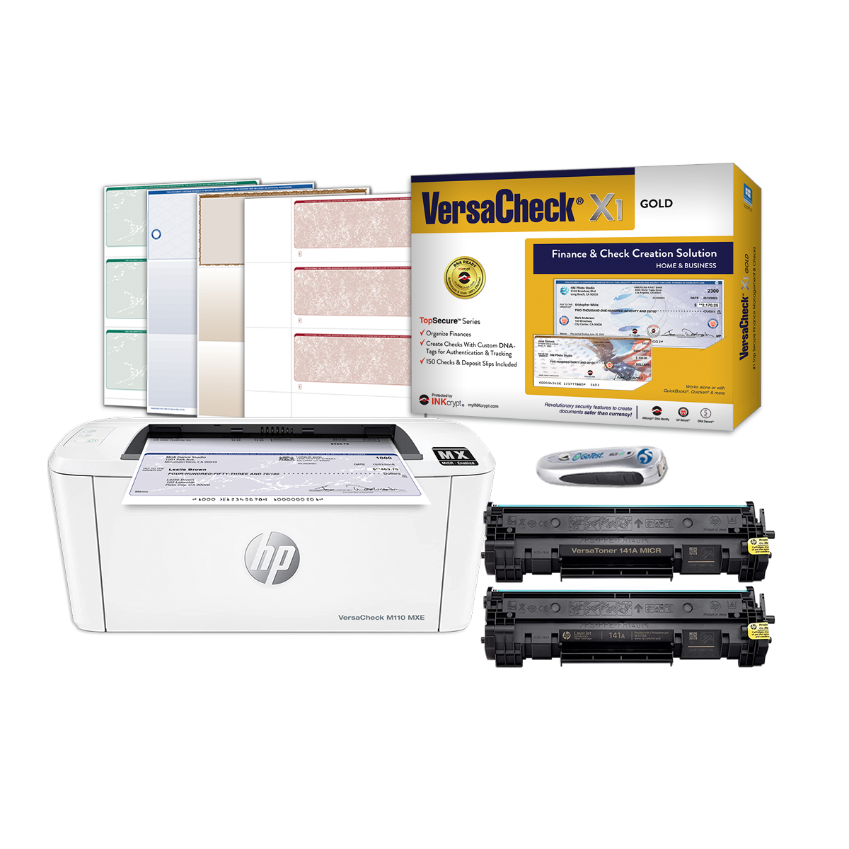 VersaCheck® HP LaserJet M110 MXE MICR Check Printer and VersaCheck X1