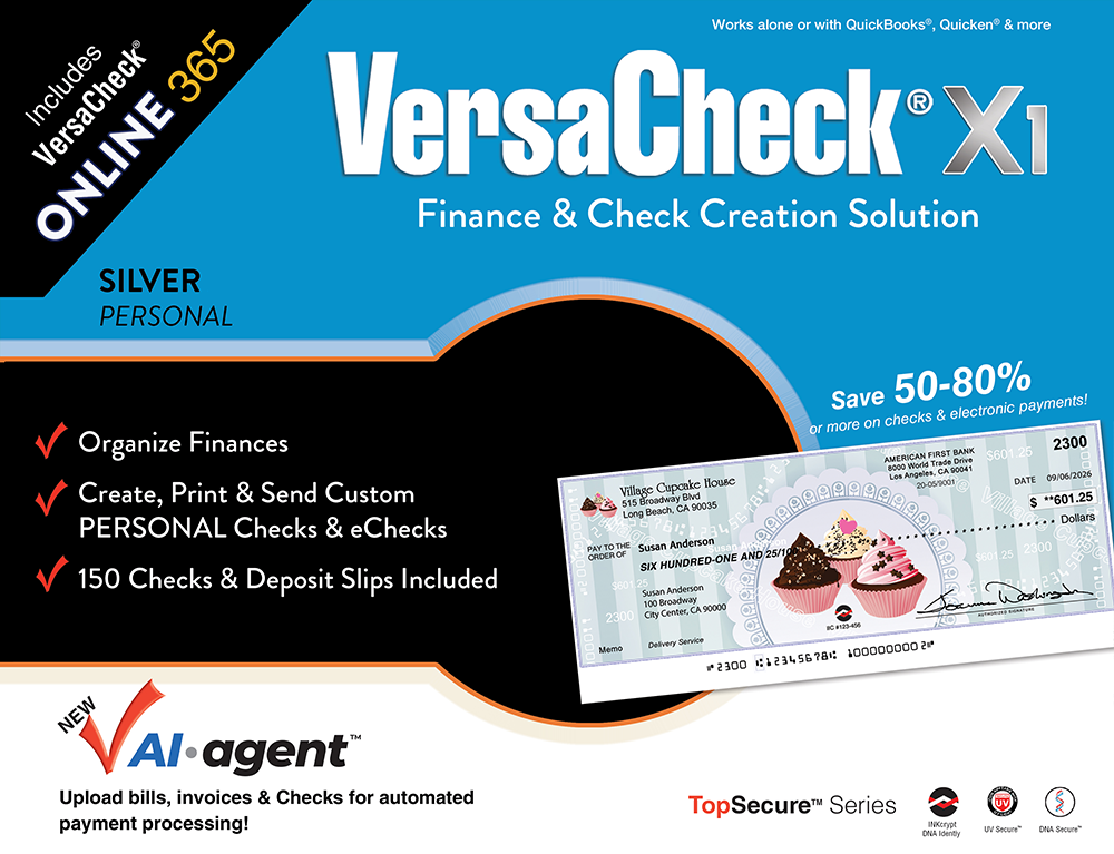 VersaCheck X1 Silver 2026 Retail + VersaCheck ONLINE Silver 1yr Sub Bundle