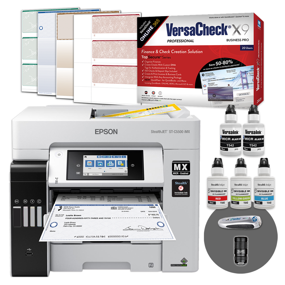 VersaCheck Stealth-MICR Epson ST-C5500 iMX All-In-One MICR & Invisible Ink Print System (Copy) (Copy)