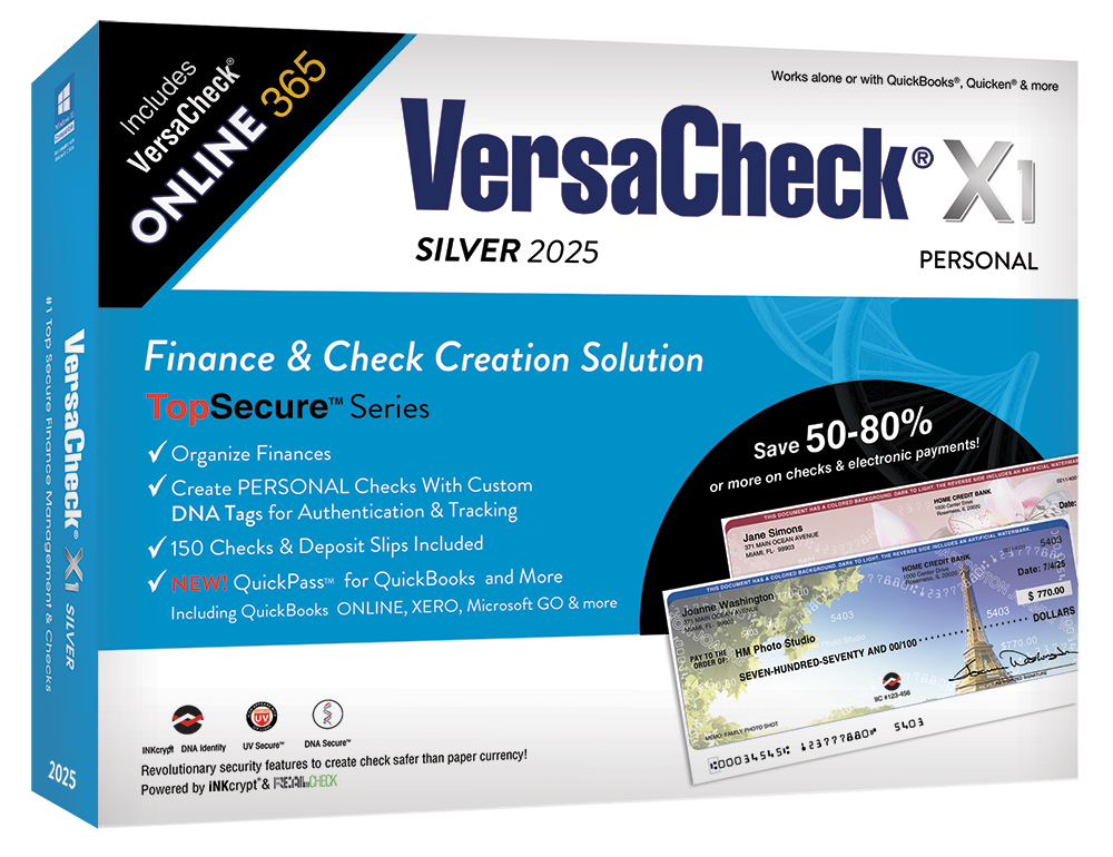 VersaCheck X1 Silver 2025 Download + VersaCheck ONLINE Silver 1yr Sub Bundle