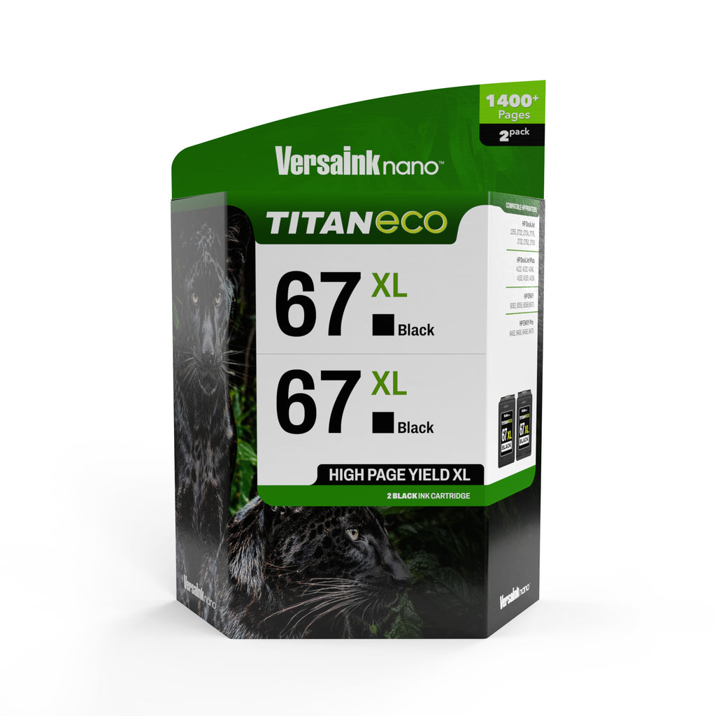 VersaInk-nano 67 XL Titan ECO Black Ink Cartridge 2 PACK