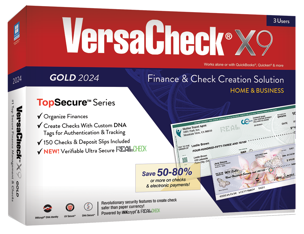 VersaCheck X9 Gold 2024 (Digital Download with Unlimited Annual Print Credits)
