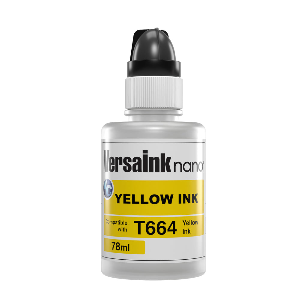 VersaInk C6064 Yellow Ink 78ml Bottle - Compatible with Epson ET-2500, ET-2550, ET-4500, More...