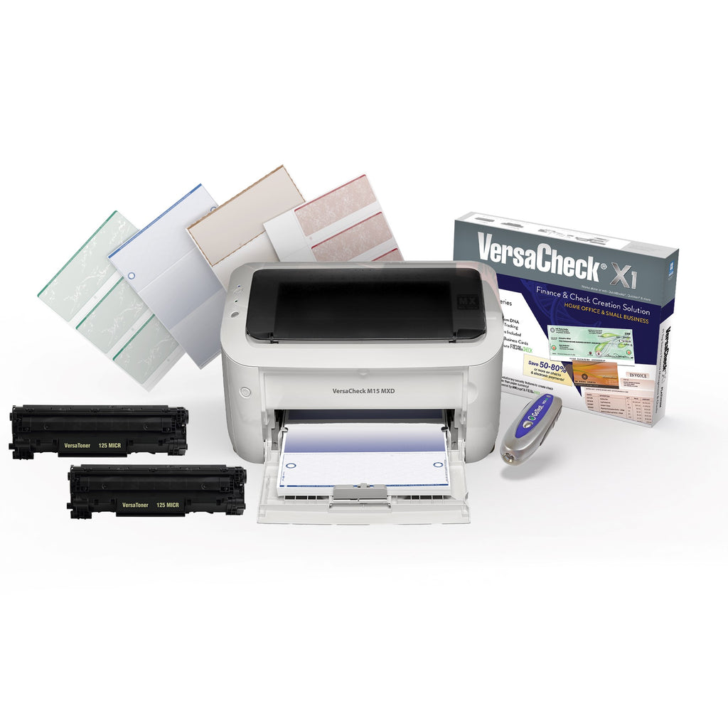 VersaCheck Canon M15 MXD MICR Check & Document Laser Check Printer and VersaCheck X1 Platinum Finance and Check Creation Bundle