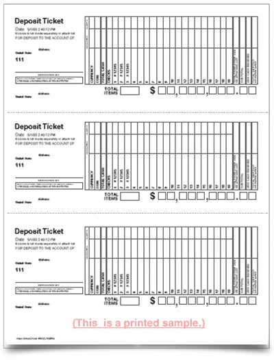 VersaCheck Refills-Deposit Slips - 250 Sheets - 750 Deposit Slips