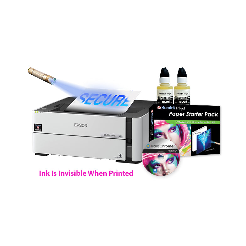VersaCheck® Epson ST-M1000iX Stealth EcoSaver Invisible Ink Printer and Security Bundle