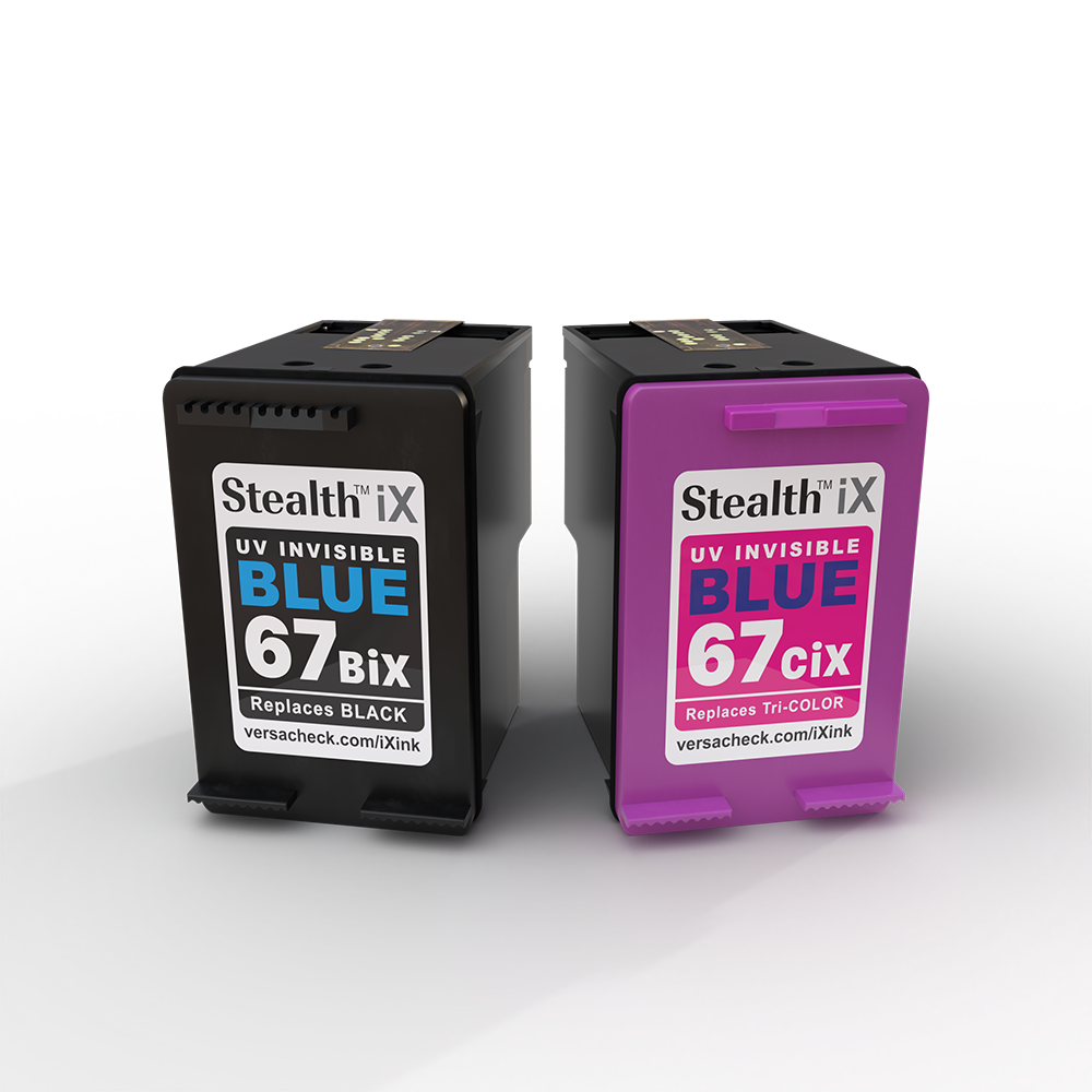Stealth Inkjet HP 67 BiX and 67 CiX Invisible Blue Ink Cartridge Combo ...