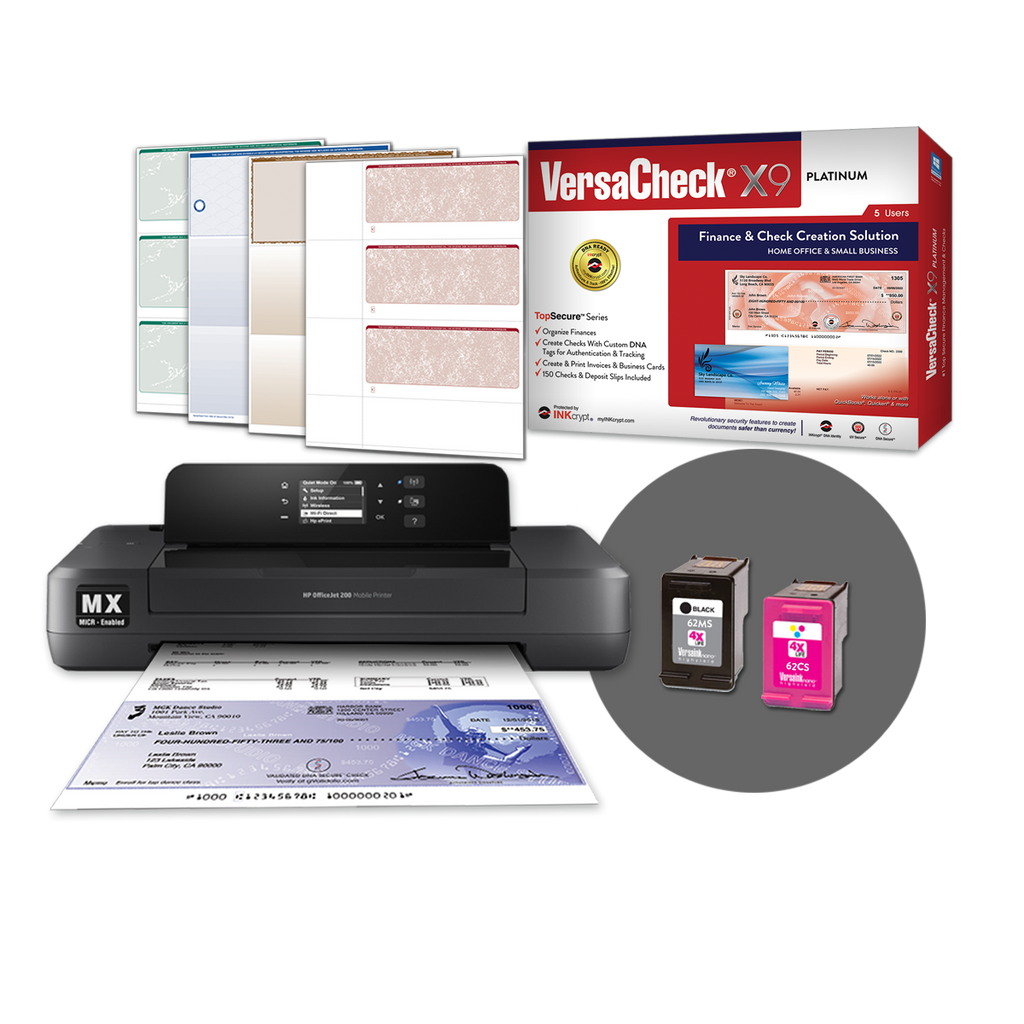 VersaCheck® HP Officejet 200 MXE Portable Wireless Color Check Printer