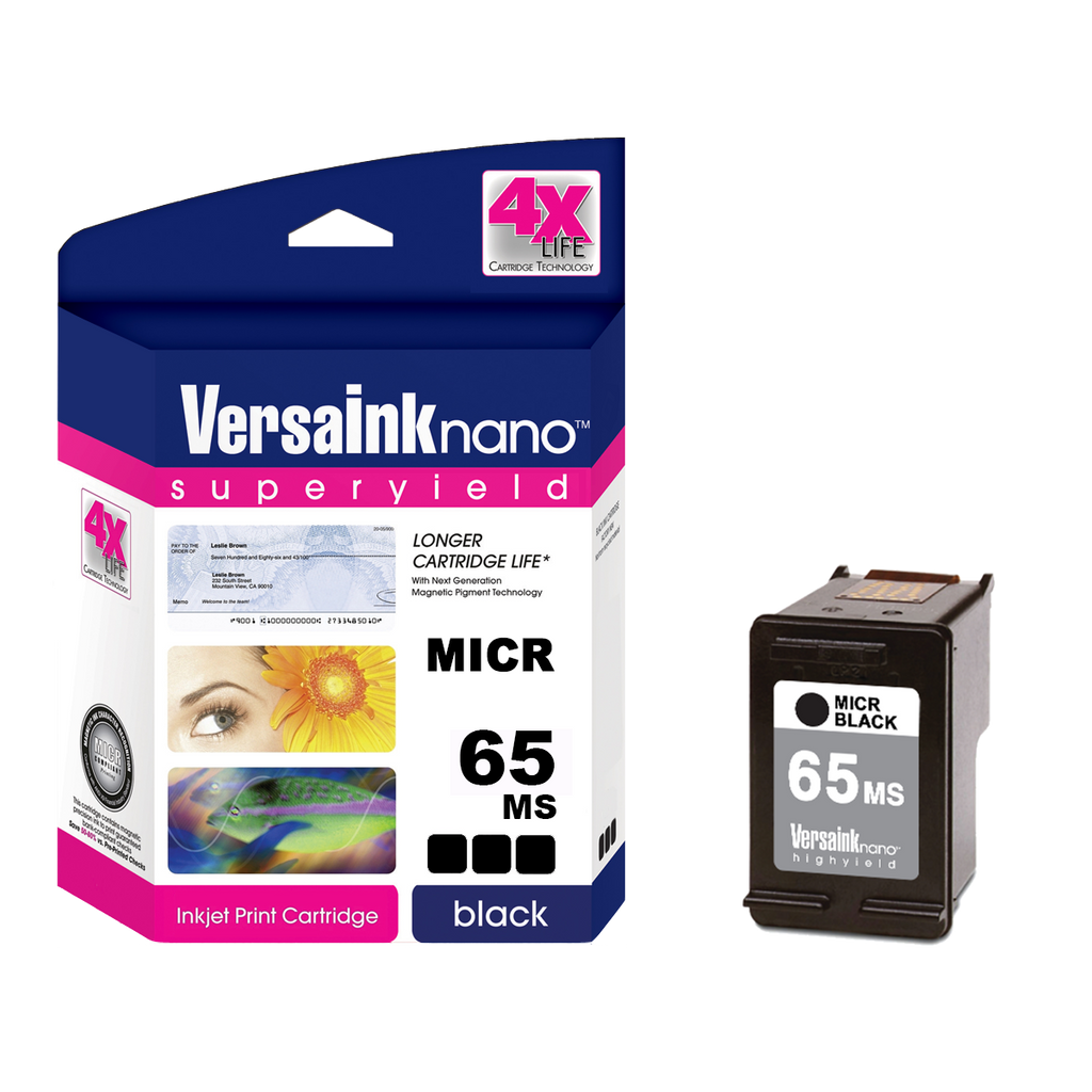 VersaInk-nano HP 65 MS MICR Cartuccia Di Inchiostro Nero Per Stampa A - Foto 8