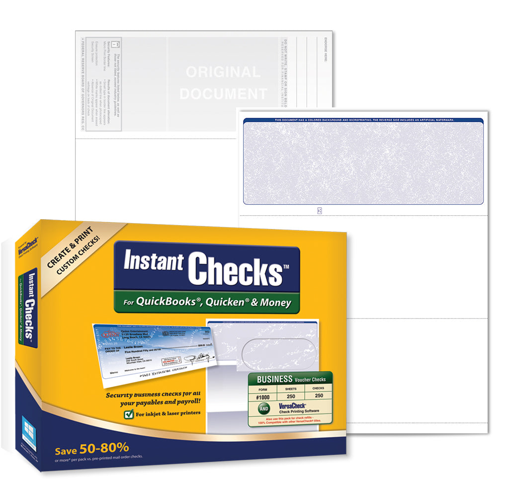 Instant Checks for QuickBooks & More — Form 1000 Business Checks ...