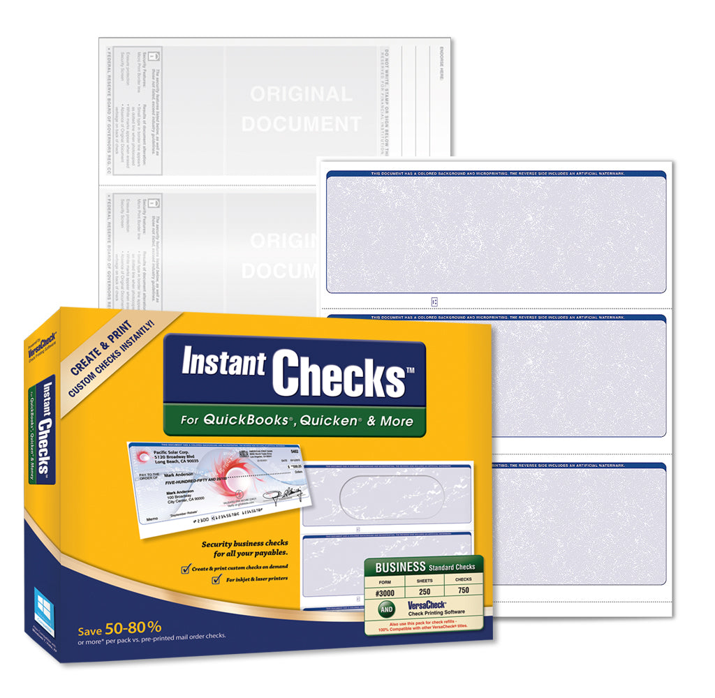 Instant Checks for QuickBooks & More — Form 3000 - Business Check - Bu ...