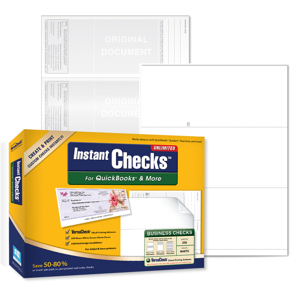 Instant Checks UNLIMITED Business Checks – VersaCheck