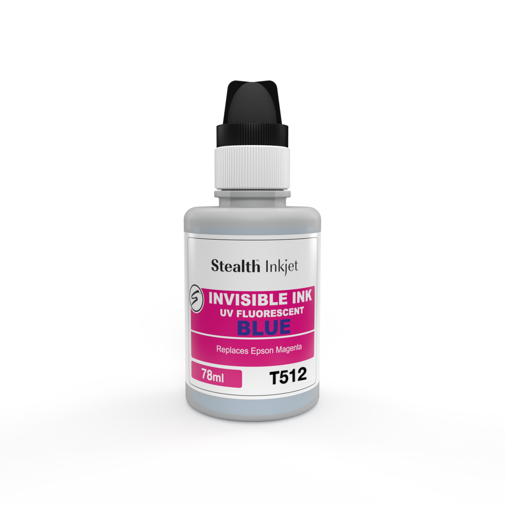 Stealth Inkjet Epson T512 iX Invisible Blue Ink 78ml Bottle - Replaces Magenta