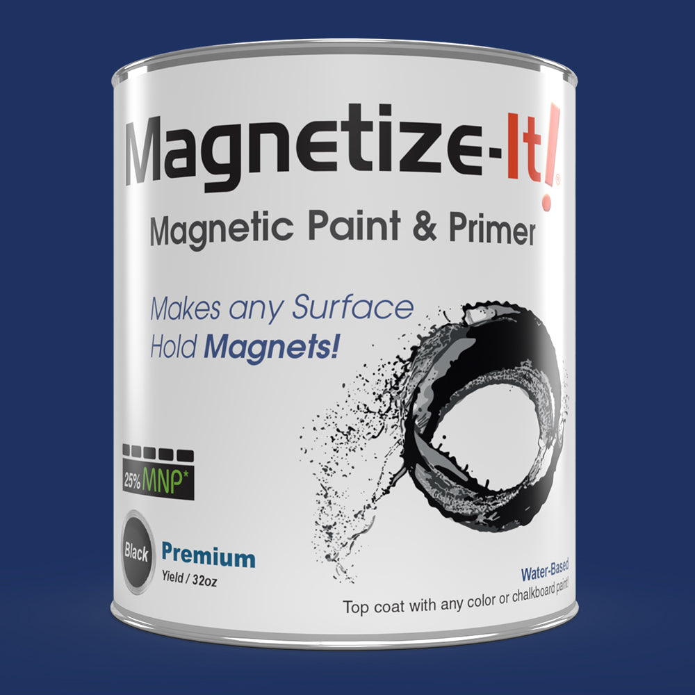 Magnetize-It! Magnetic Paint & Primer (Water Based) - Premium Yield "X"  Super Strong Formula!