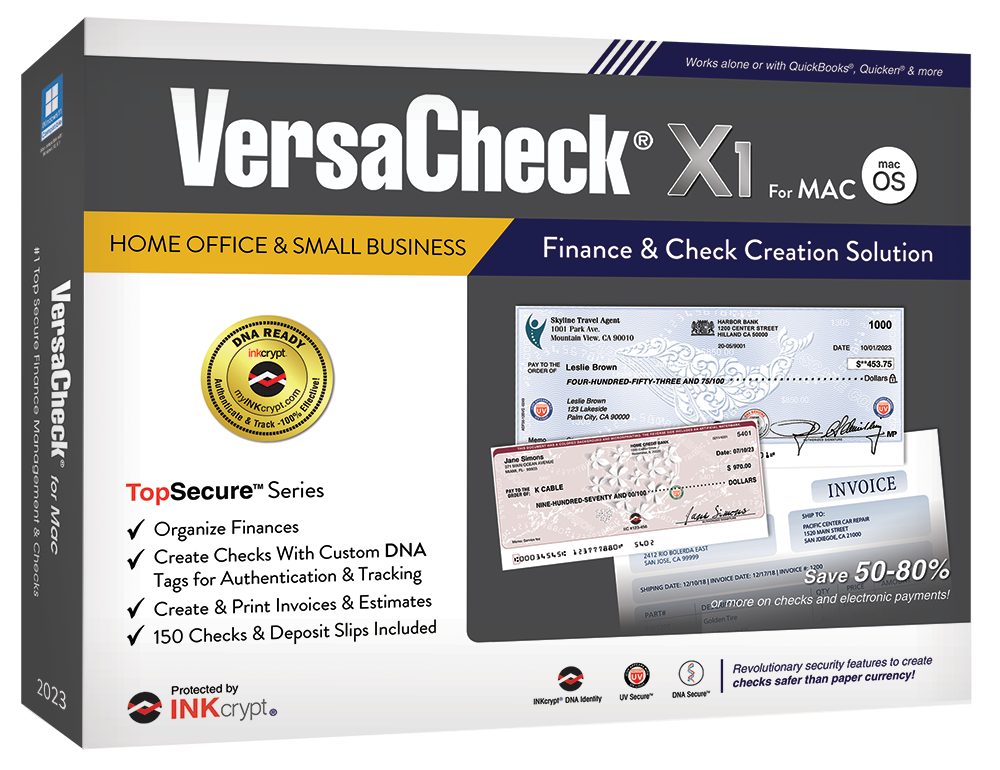 VersaCheck for MAC Download + VersaCheck ONLINE Platinum 1yr Sub + Unlimited Annual Print Credits