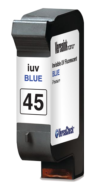 VersaInk HP 45 / TIJ 2.5 Invisible UV Fluorescent BLUE Ink Cartridge (365nm -> 460nm)