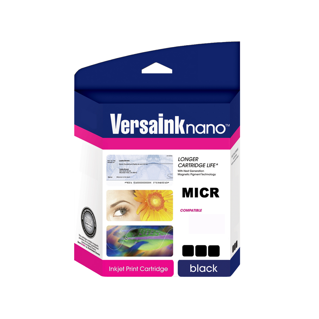 VersaInk Black MICR Ink 78ml Bottle - 3 Pack Replacement for Epson T664