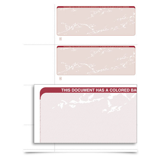 VersaCheck - Form 3001 - Prestige - Burgundy - 2000 Sheets