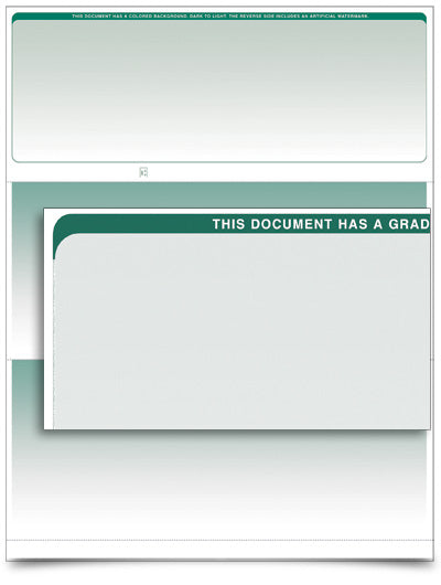 VersaCheck - CANADA - Form 1000 Graduated - Green - 500 Sheets