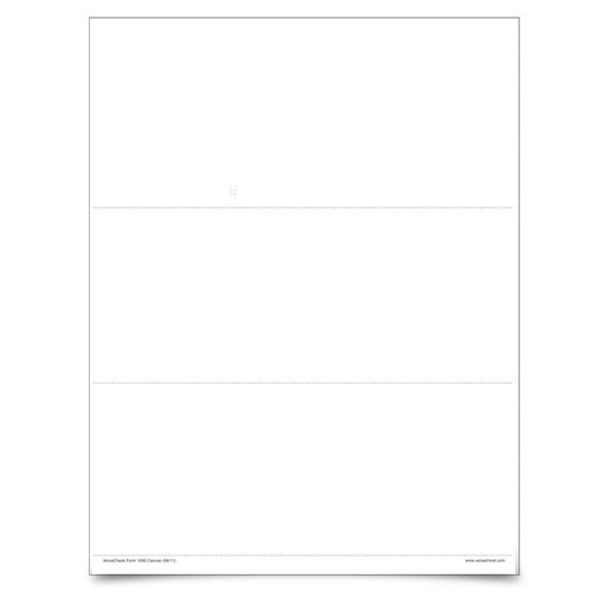 VersaCheck - Form 1000 - White Canvas - 2000 Sheets