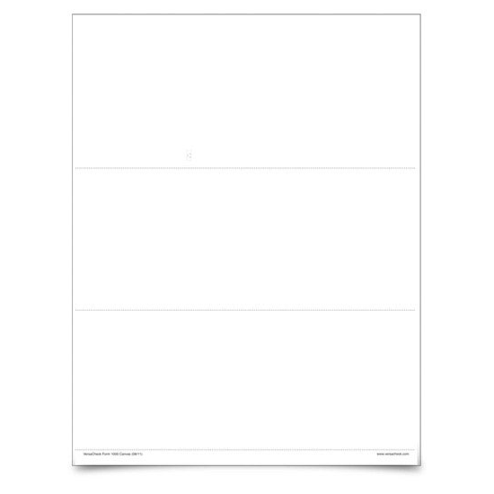 VersaCheck - Form 3000 - Business Check - White Canvas - 250 Sheets