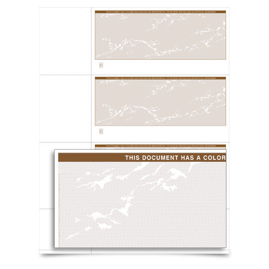 VersaCheck - Form 3001 - Prestige S - Tan - 1000 Sheets