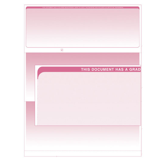 Pink Form Paper Stealth iX Paper - Form 1000 - Pink Graduated - 5000 Sheets – VersaCheck