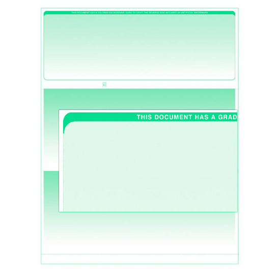 Stealth iX Paper - Form 1000 - Light Green Graduated - 500 Sheets