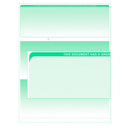 Stealth iX Paper - Form 1000 - Light Green Graduated - 1000 Sheets