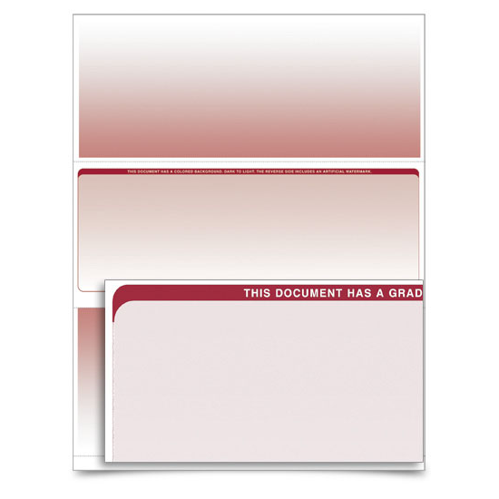 Stealth iX Paper - Form 1001 - Burgundy Graduated - 1000 Sheets