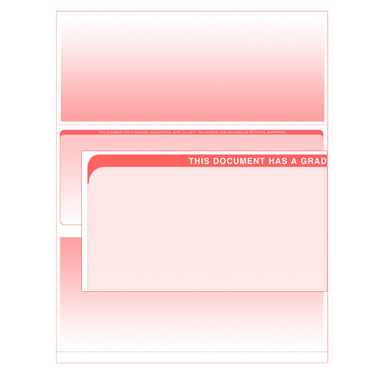 Stealth iX Paper - Form 1001 - Red Graduated - 500 Sheets