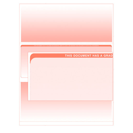Stealth iX Paper - Form 1001 - Orange Graduated - 500 Sheets