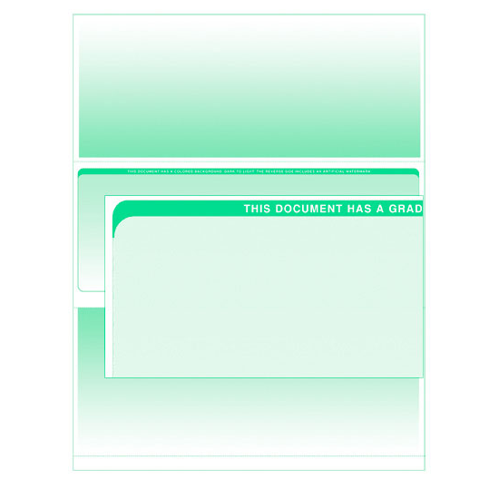 Stealth iX Paper - Form 1001 - Light Green Graduated - 500 Sheets