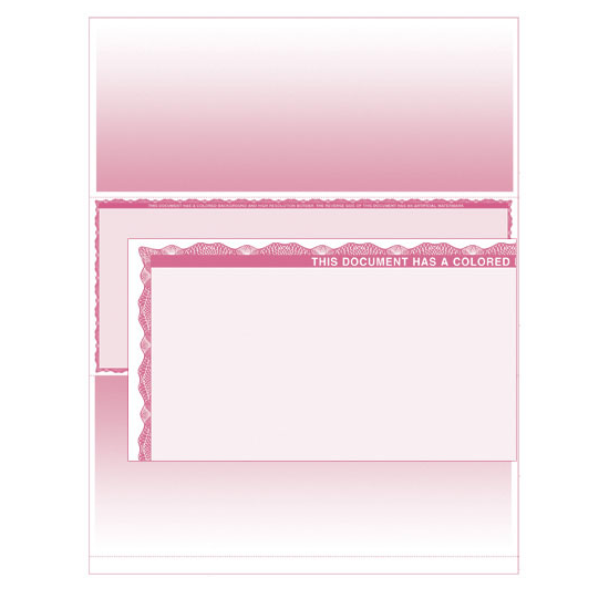 Pink Form Paper Stealth iX Paper - Form 1001 - Pink Premium - 5000 Sheets – VersaCheck